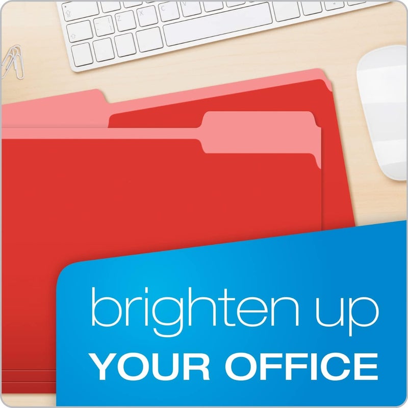 Pendaflex Colored File Folders Letter Size - 100 Pack of 12 Assorted Color Folders for Documents - 1/3-cut Tabs. - Image 4